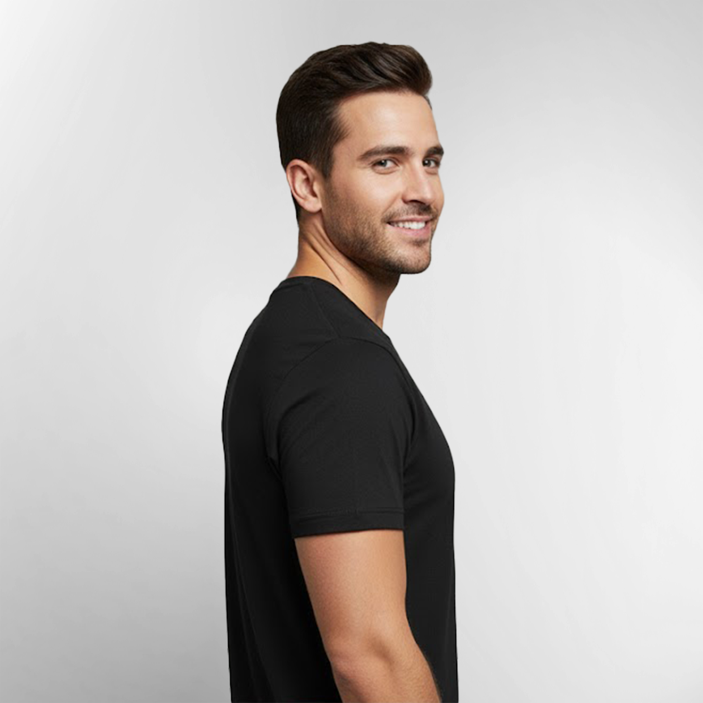 Unisex Soft Pure Cotton Black Round Neck Half Sleeve DeathSkull Print T-shirt