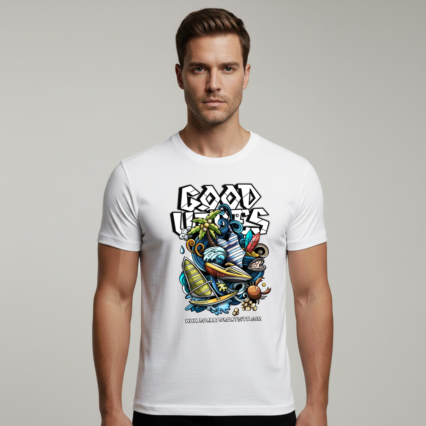 Men Soft Pure Cotton White Round Neck Half Sleeve T-shirt