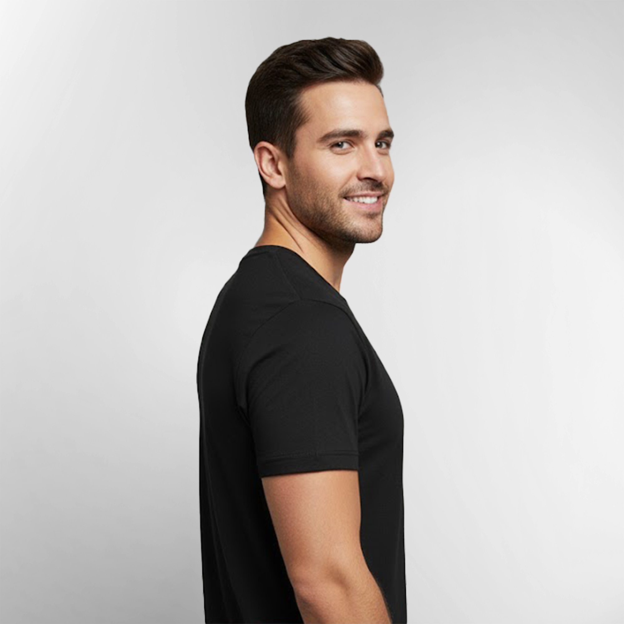 Unisex Soft Pure Cotton Black Round Neck Half Sleeve DeathSkull Print T-shirt