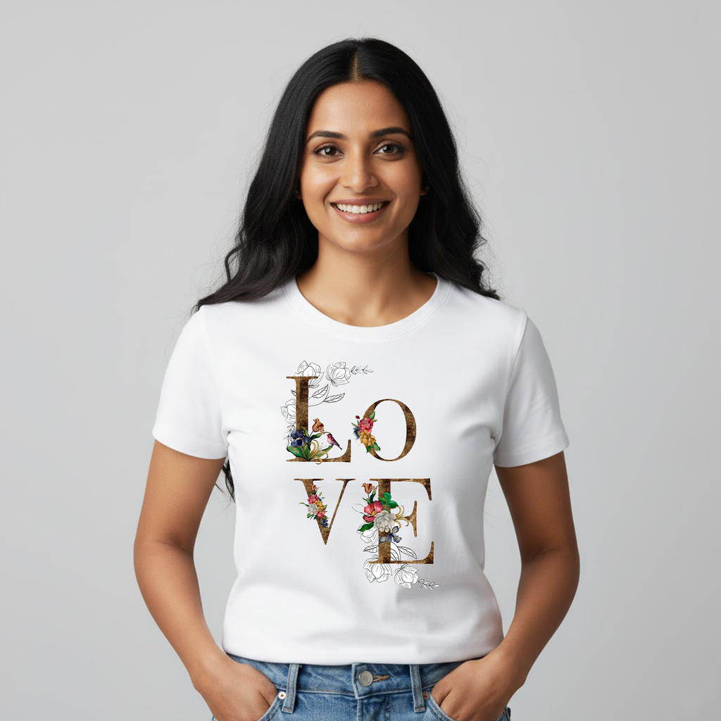 Couples Love Printed Pure Cotton White T-shirts