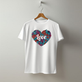 Couples Printed (Love) White Pure Cotton T-shirts